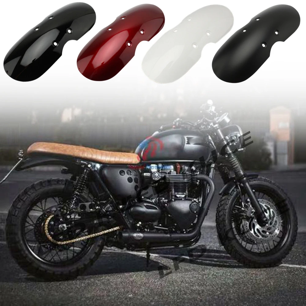 Motorcycle Short Front Fender Mudguard Fairing Black Motorbike Chopper Bobber Fit For Triumph Bonneville T100 T120  Street Twin