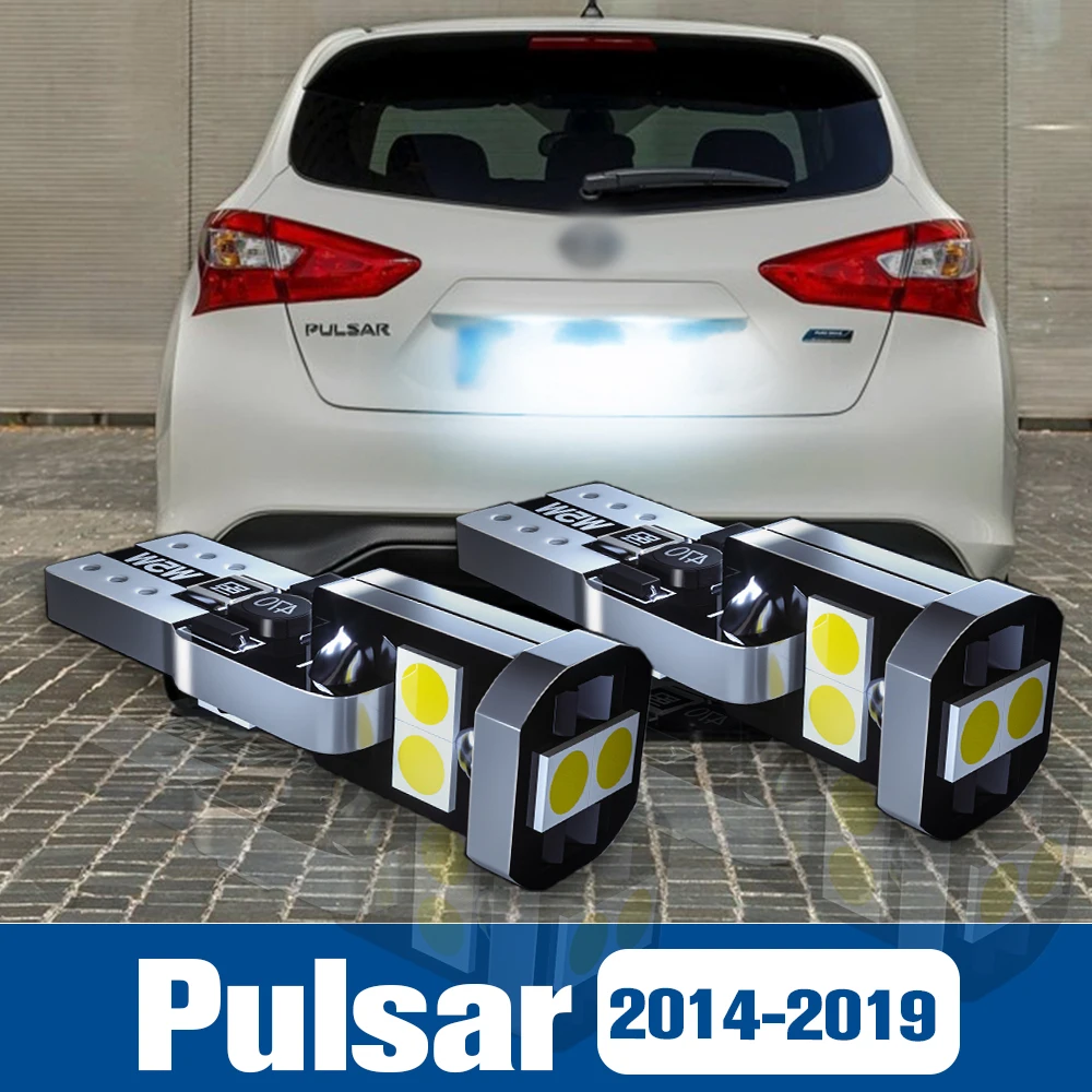 

2pcs LED License Plate Light Lamp Accessories Canbus For Nissan Pulsar C13 2014 2015 2016 2017 2018 2019