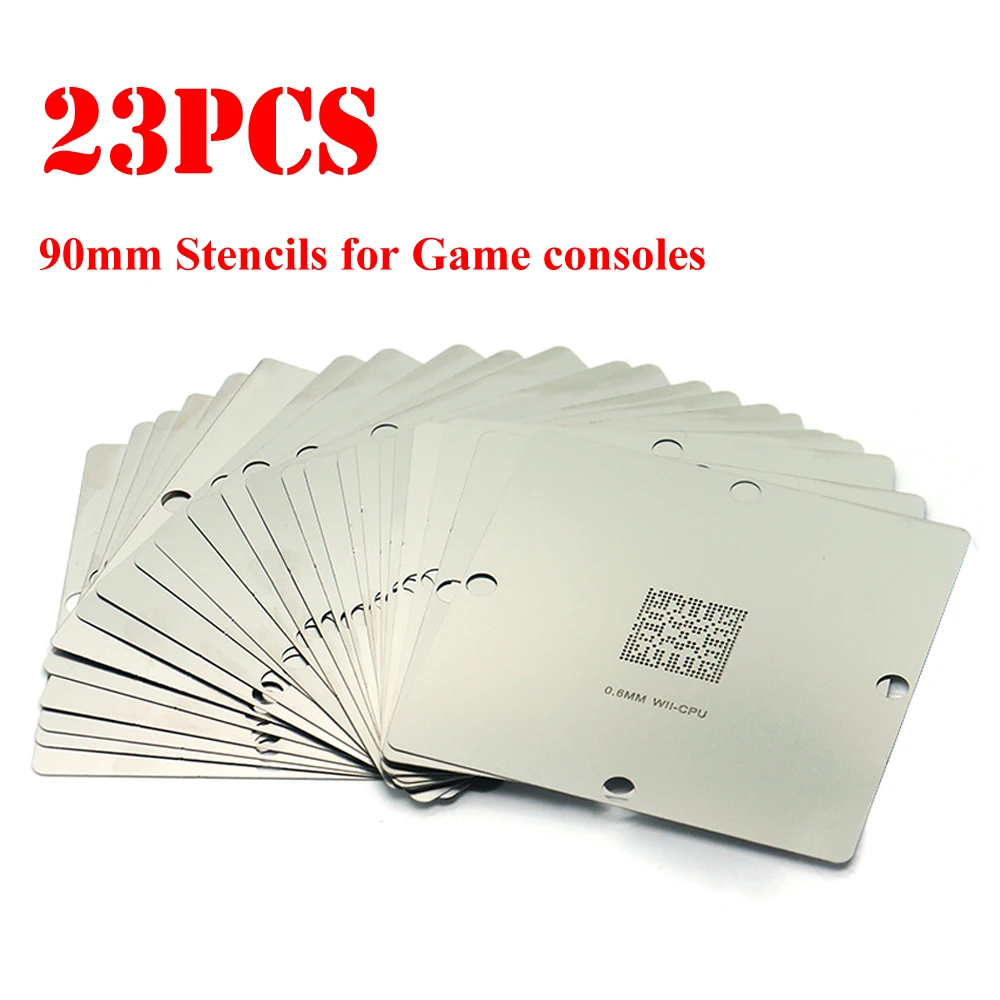23pcs/Set 90x90mm BGA Reballing Game Console Stencils for XBOX360 4pcs WII 4pcs PS3 15pcs for PS3 Xbox 360 Wii Etc