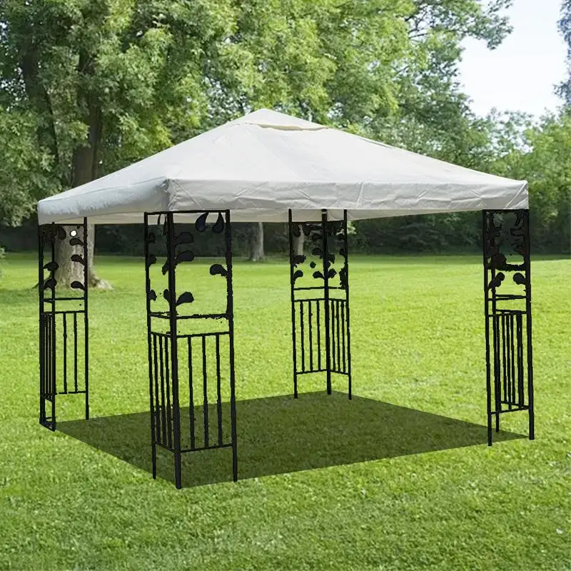 Outdoor Tent Top Cover 3x3m Patio Gazebo Top Cover Replacement Cover for Outdoor Yard Camping Hiking (Not Include Iron Frame)