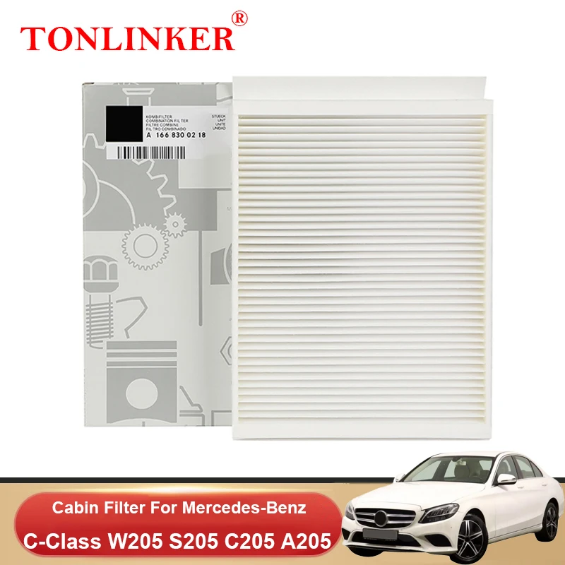 

TONLINKER External Cabin Filter A1668300218 For Mercedes Benz C-Class W205 S205 C205 A205 C180 C200 C300 C250d C43 C450 C63 AMG