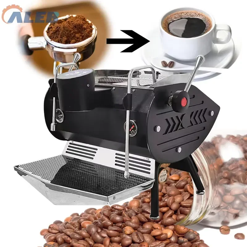 Premium Espresso Coffee Machine Semi Automatic Operation Rotary Pump Driven Dual Pressure Gauges For Bar