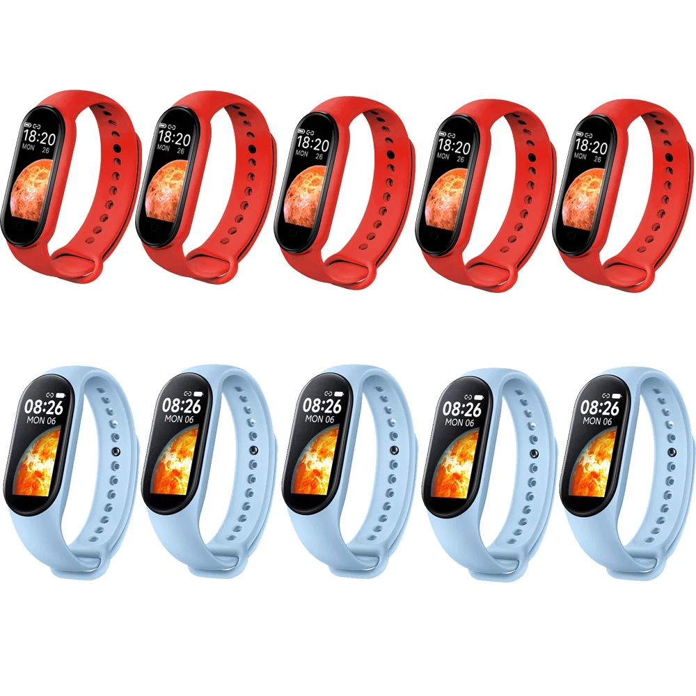 10PCS M7 Smart Band Sport Smart Watch  Men Woman Blood Pressure Heart Rate IP67 Monitor Fitness Bracelet For Men and Woman