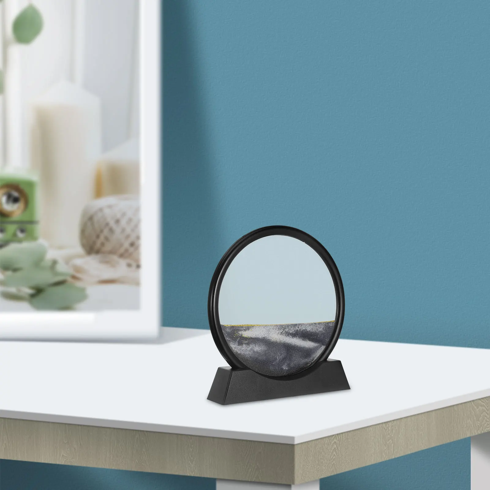 

3D Quicksand Painting Moving Home Decor Picture Table Decoration Desktop Sandscape Flowing Sand Art Landscape Sand Art Painting