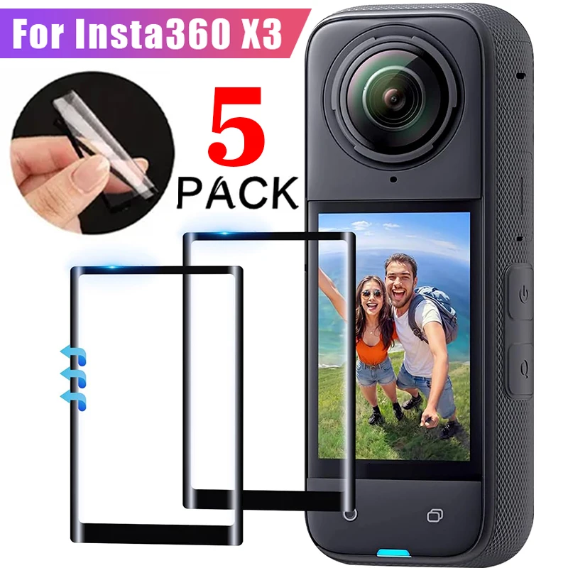 For Insta360 X3 Full Coverage Protective Films Soft PMMA Screen Protectors Anti-scratch Film for Insta 360 X3 Accessories 1-5PCS