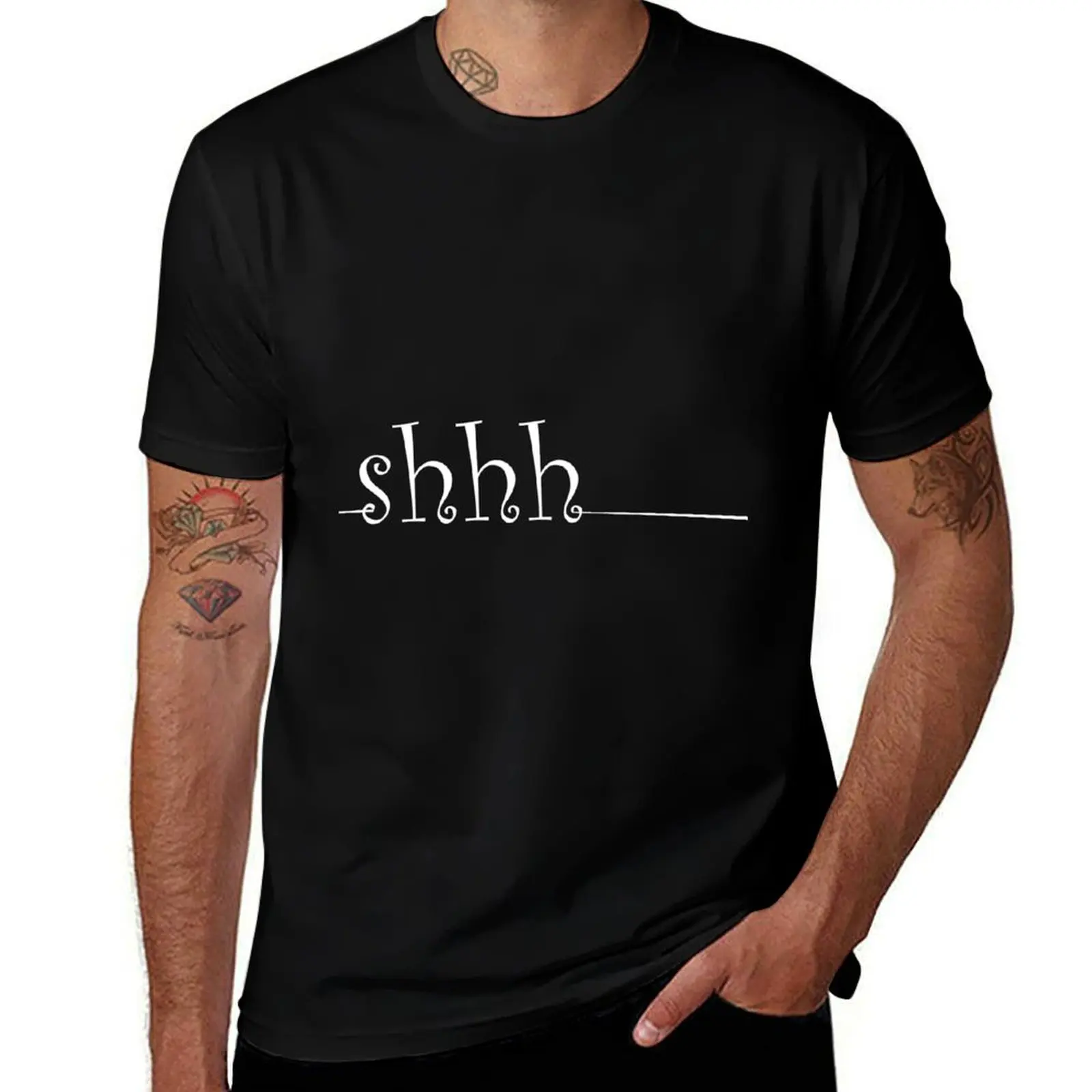 Music Shirt Shh Quarter Rest T-Shirt Plus Size Street Style Tee T-Shirt