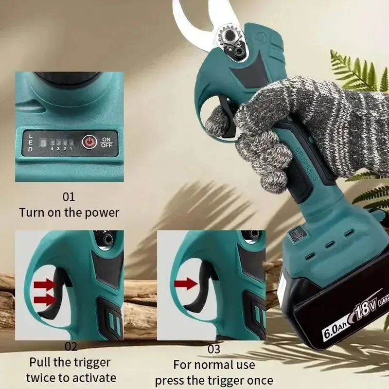 

Аккумуляторные профессиональные ножницы-секаторы для электрика, совместимые с Makita 18В, беспроводные инструменты для обрезки сада