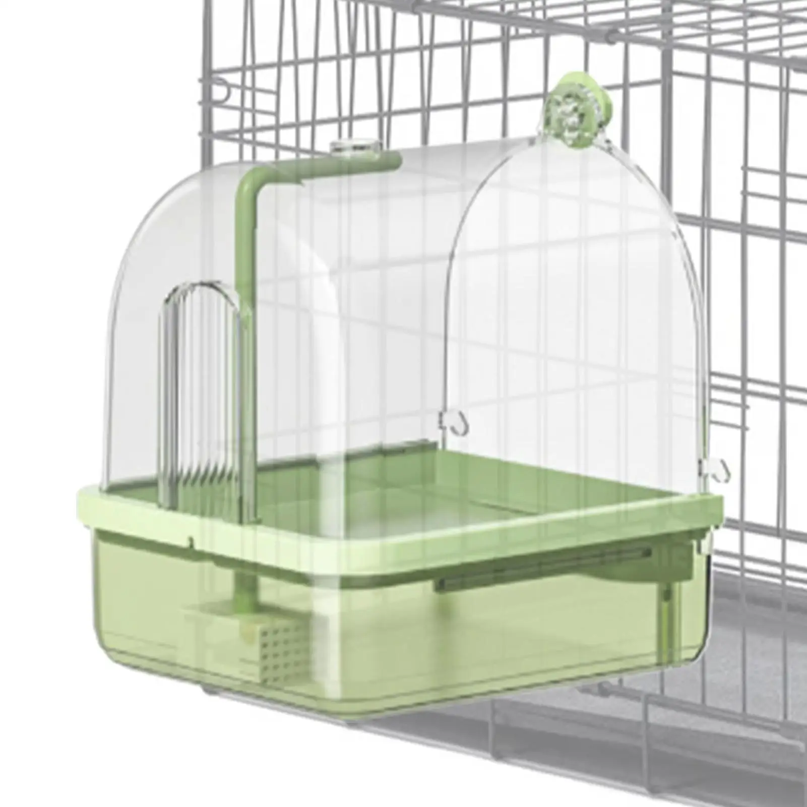 Parakeet Bird Bath Bird Shower Chew-Proof 2 Shower Modes Automatic Bathtub Playground Perch For Outdoor Travel Breeding Show