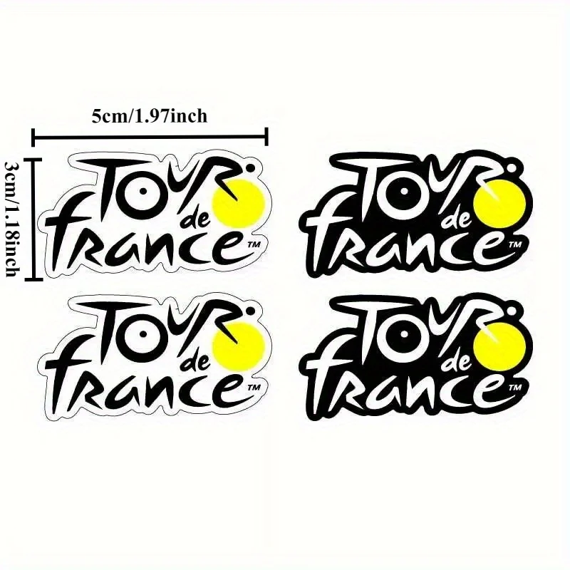 2Pcs Yellow Cycling Sticker Set Mountain Bike Riding Rally Sticker Waterproof Vinyl Decal for Scratch & Line Cover