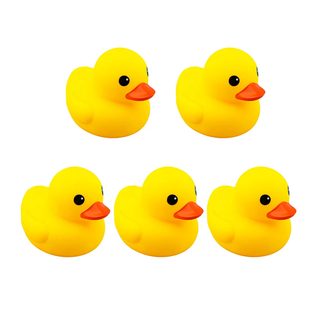 1/5pcs Squeaky Rubber Duck Duckie Float Bath Toys Baby Shower Water Toys for Swimming Pool Party Toys Gifts Boys Girls