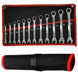 Ratchet Wrench of Keys Spanner Set Hand Tool 72-Tooth Ratcheting Mirror Finish Universal Wrench Tool, Car Repair Tools