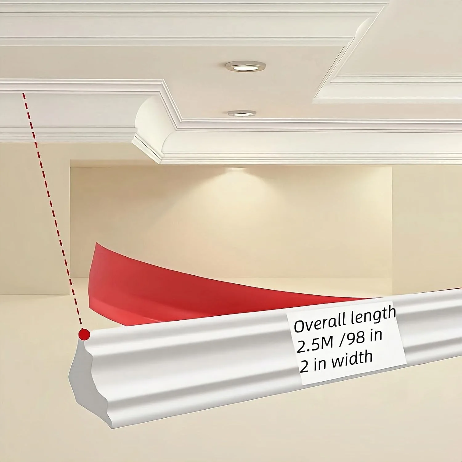 1pc Self-adhesive Border Line Wall Sticker TV Background Wall Decor Bar Ceiling Line Soft Thicken Anti-collision Skirting Line