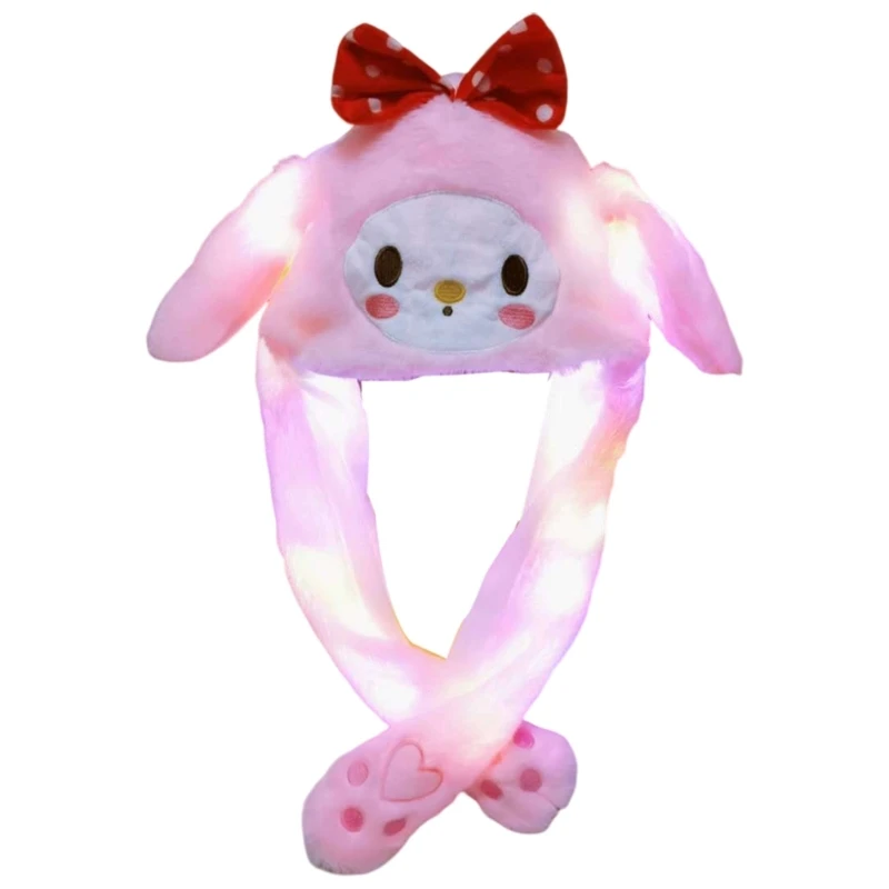 Led Penguin Hat With Moving Ears Jumping Ears Hat Glowing Floppy Ear Hat Moving Ears Fleece Earflap Kids Bomber Hat