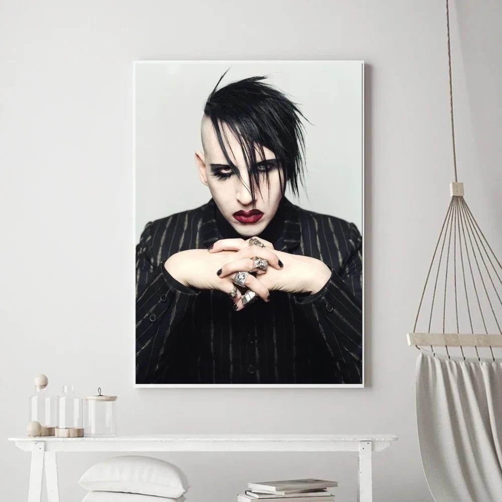 Marilyn Manson Singer Poster Prints Poster Wall Painting Bedroom Living Room Wall Bar Restaurant Sticker Large