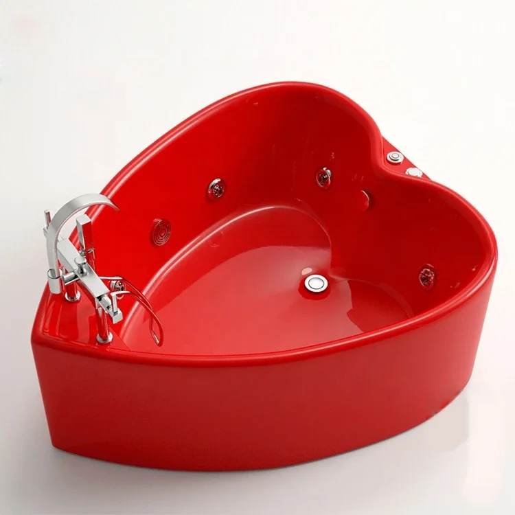 Spa Bathtub Heart-Shaped Double Independent Theme Hotel Spa Tub