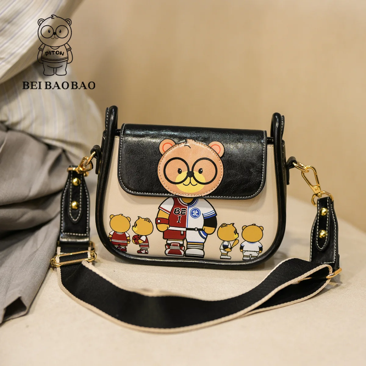 Beibaobao 2024 nuevo Bolso pequeño de un solo hombro, Bolso cruzado para mujer, Bolso de moda de ocio, Bolso Retro Instagram de mujer