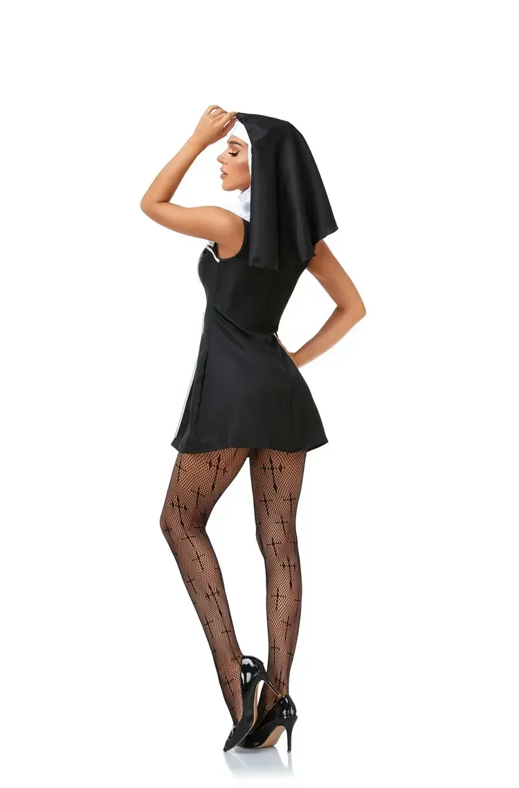Costume de fête de pâques pour Halloween, Cosplay, nonne Sexy pour adulte, jeu de rôle sur scène, robe de soirée fantaisie