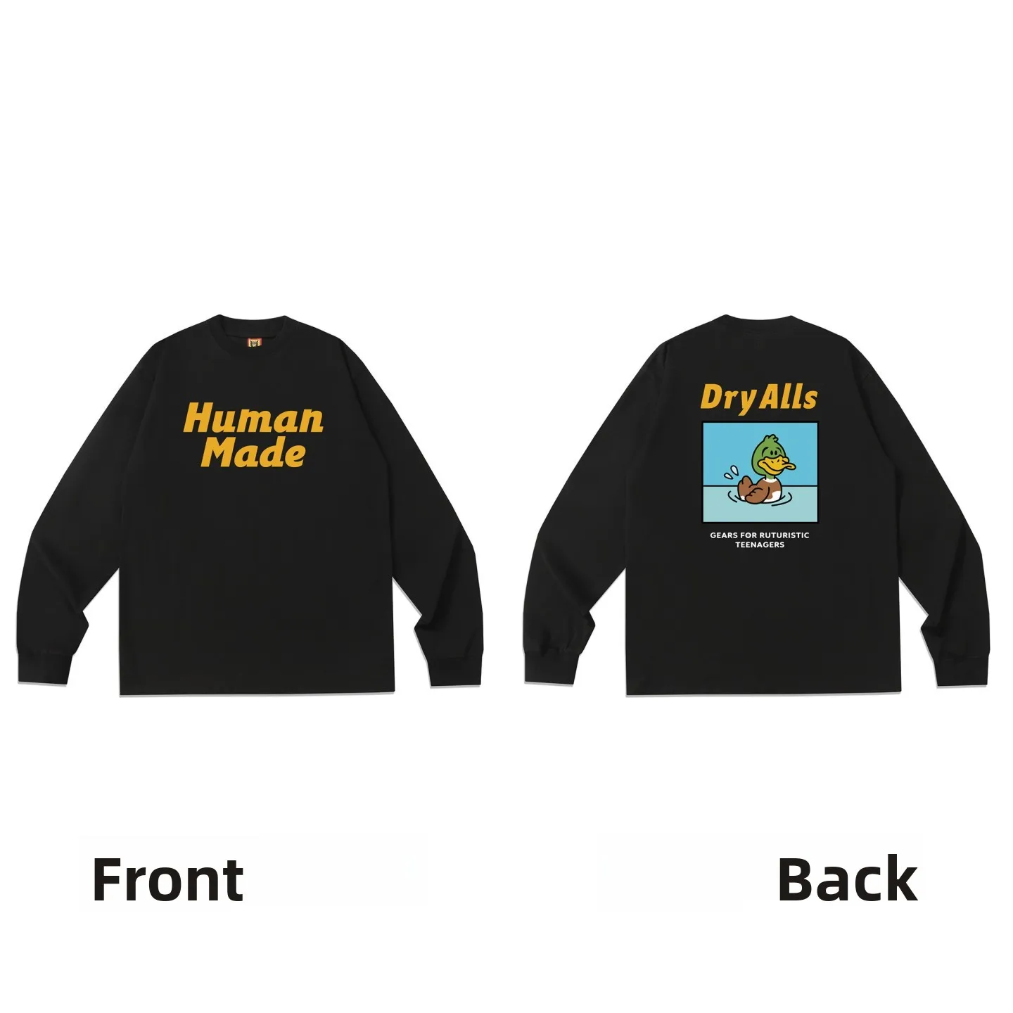 

Long Sve round Ne T-irt Pure Cotton Printed Pool Du Design Comfortable Breathable Casual Japanese Sle Men's T-irt