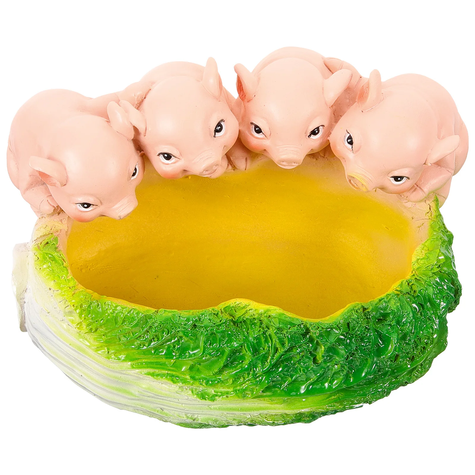 

Resin Small Fish Tank Chinese Cabbage Pig Figure Succulent Flower Pot No Drainage Cabbage Shaped Planter Balcony Bonsai
