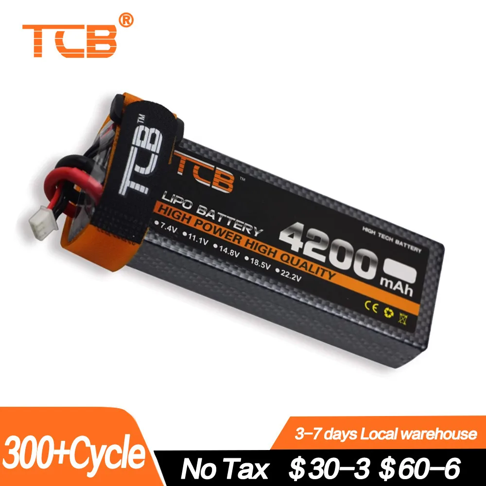 

TCB 2S 3S RC LiPo Battery 7.4V 11.1V Batteries 4200 4500 5200 6000mAh 30C 40C 60C RC Drone Airplane Car