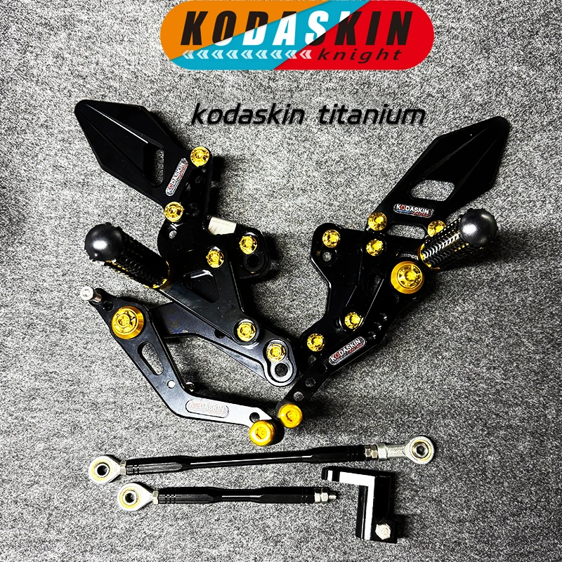 KODASKIN Titanium golden screw For HONDA CBR650R CB650R CB650F Motorcycle CNC Rearset Adjustable Foot Rset Racing Front Pedal