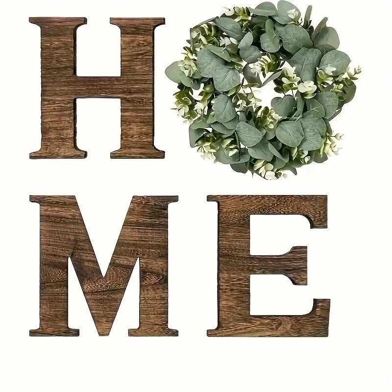 St patrick Day Decorative Wall Sticker Wood Effect Letter Wreath Decal Self Adhesive Paper Home Interior Room Layout