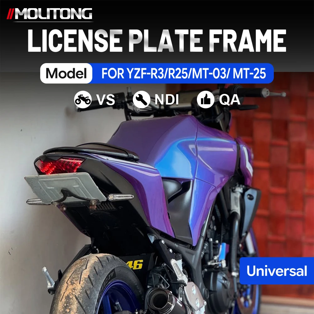 Motorcycle For YAMAHA YZF-R3 R25 MT-03 MT-25 Motorcycles Foldable Tail Tidy License Plate Holder Turn Signal Lights