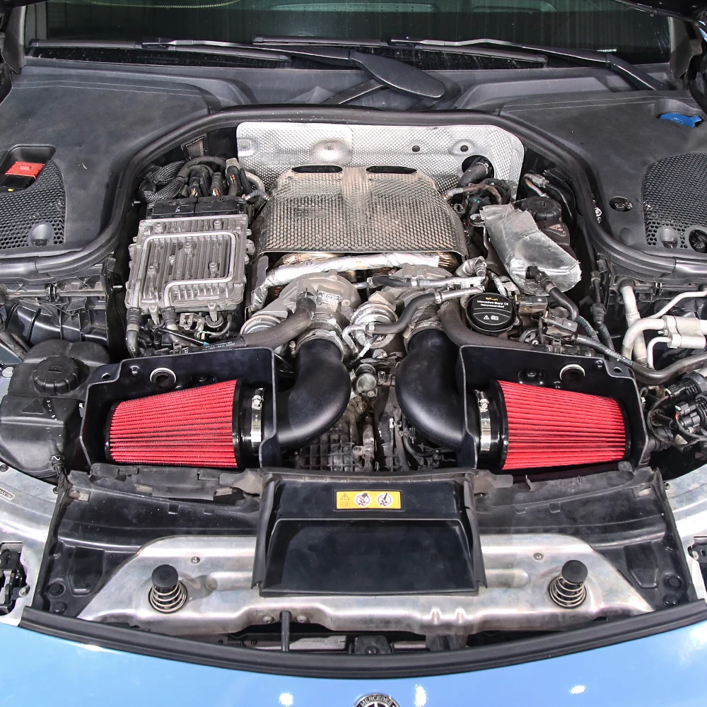 Free   Engraving Cold Air Intake Kit with New Air Filter for   AMG E63/E63S GT63/63S GLE63S M177 4.0T V8