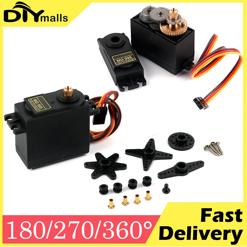 MG995 13KG RC Servos Standard Digital Servo All Metal Gear 180 270 360 Degree for Arduino Racing Car RC Model Helicopter Boat
