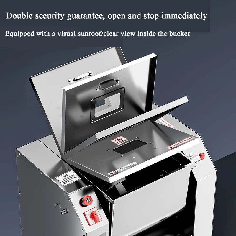 Impastatrice commerciale di vendita calda 15 kg / h l Impastatrice 1500 W 220 V Secchio in acciaio inossidabile Impastatrice per farina