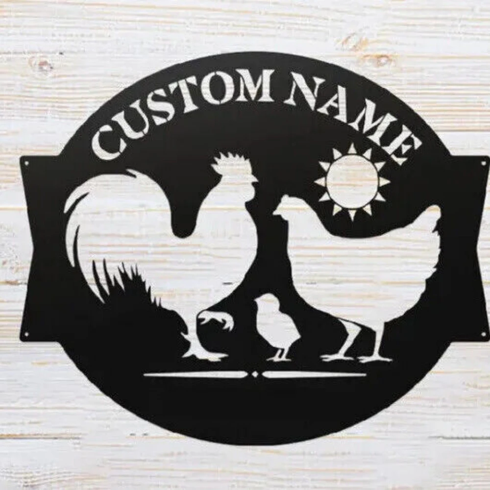 Customized Chicken Coop Farmhouse Ranch Name Address Acrylic Sign Decorative Gift