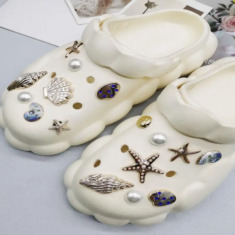 16 Stück/Set DIY Seestern-Schuh-Charms, glitzernde Muschel-Schuh-Schnallen-Dekorationen, abnehmbare Muschel-Schuhclips, Accessoires – Detail 11