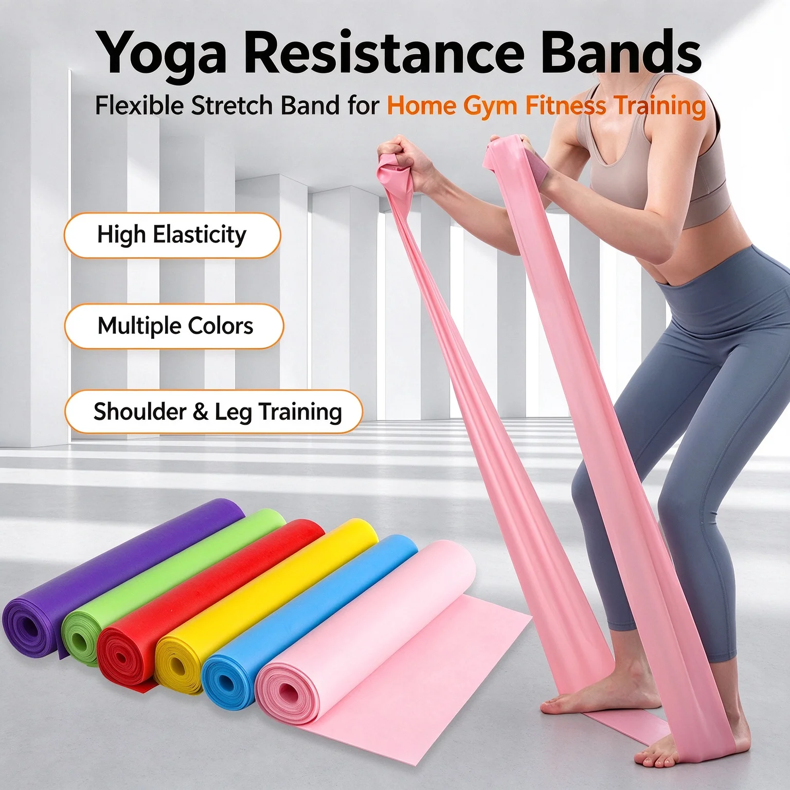 Fitness Yoga Resistance Bands Door Anchor Stretch Rope for Home Workout