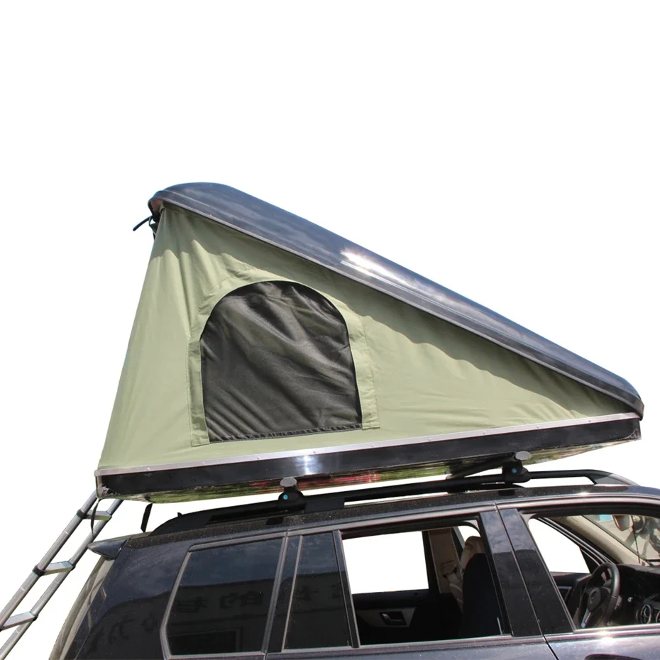 Triangle open style camping car z roof top tent water proof for camping and travelling