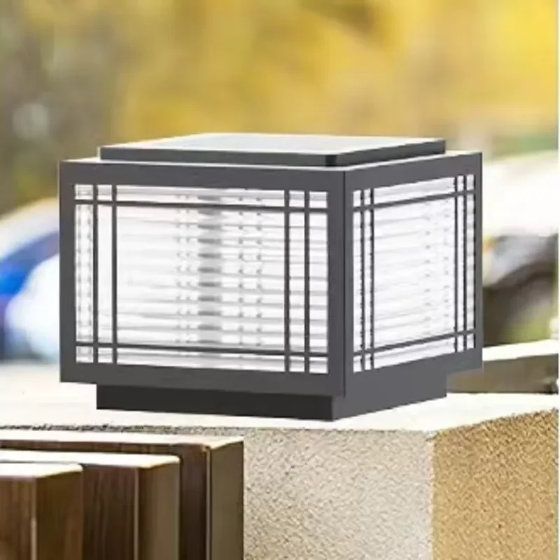 Bright White Gate Outdoor Light Solar Gate Post Pillar Outdoor Light for Door Wall Outdoor Lighting and Street Garden Wall