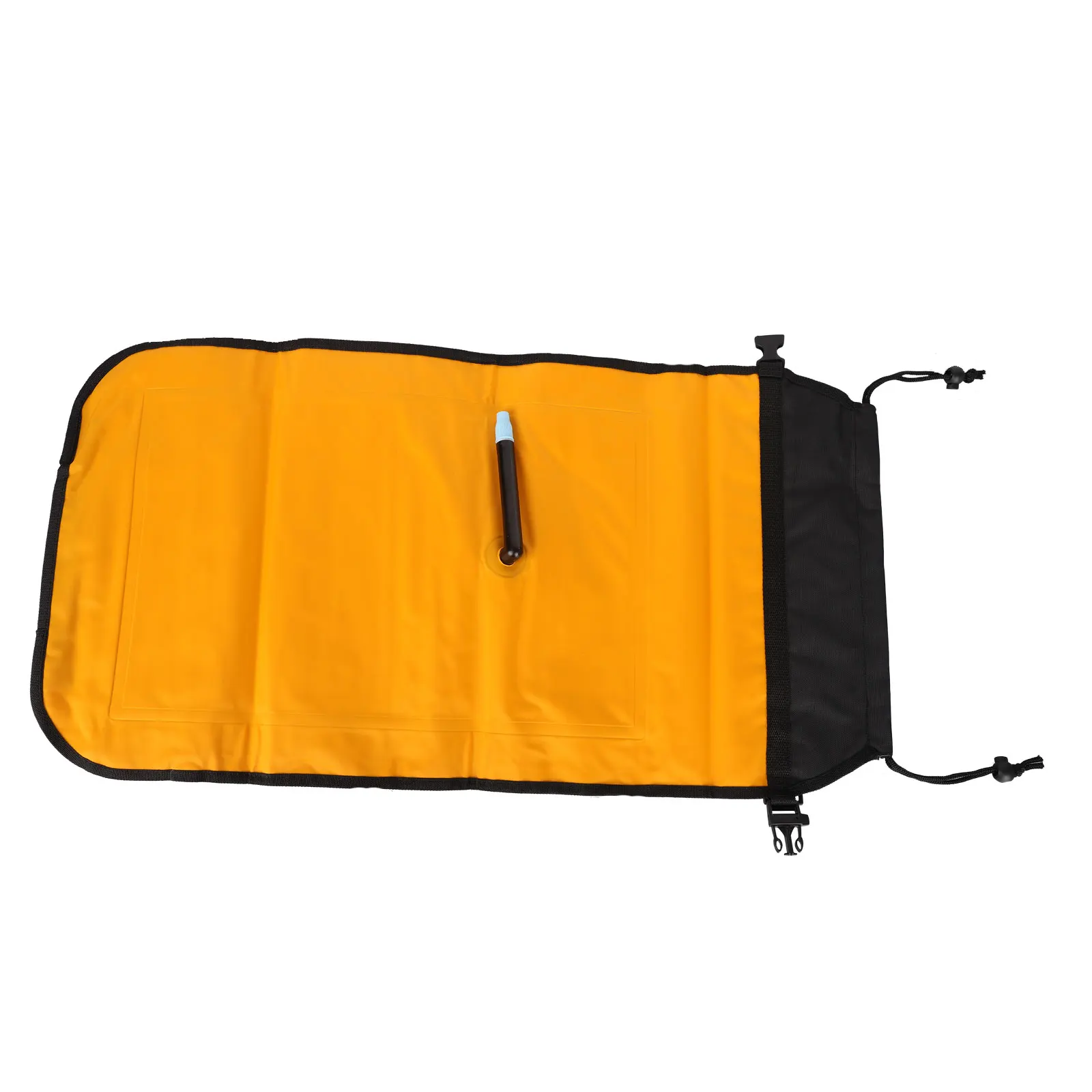 Enhance Your Water Safety with this Inflatable Paddle Bag for Kayak Canoe and Boat Bright Yellow and Reflective Strips