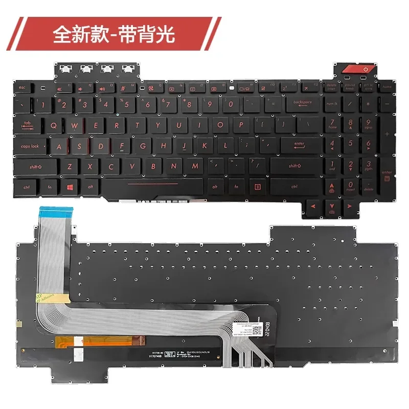 Replacement Keyboard for ASUS FX63 FX63V FX503VM FX503VD ZX63V FZ63V GL503VS Laptop