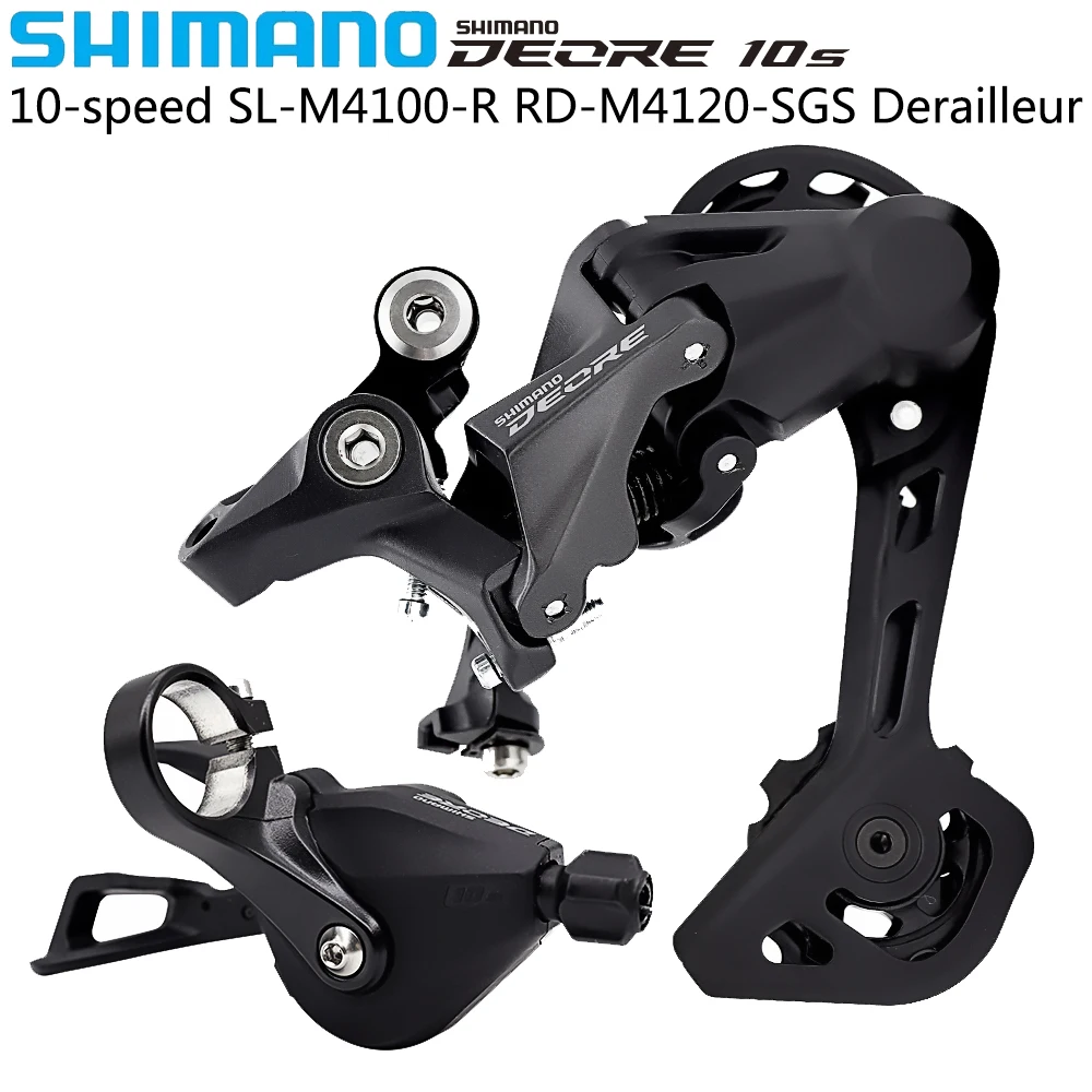 SHIMANO DEORE M4100 10 Speed Derailleur for MTB Bike SL-M4100-R RD-M4120-SGS Right Shift Lever Rear Derailleur Bicycle Parts