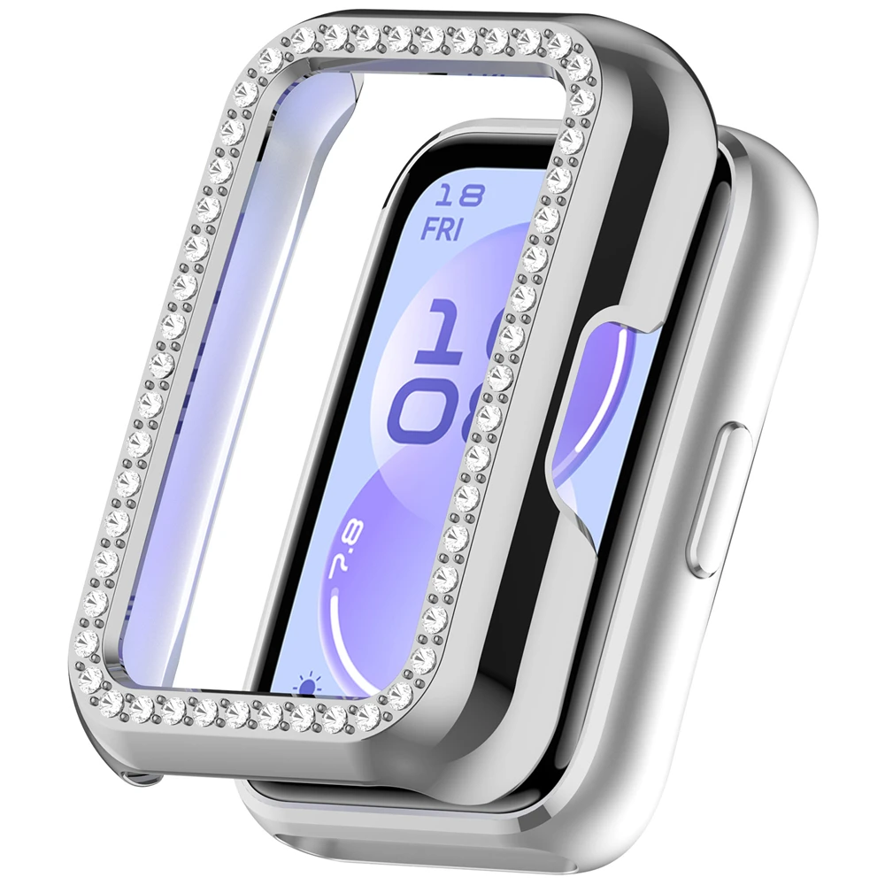 

Diamond PC Case for Huawei Band 11 / 11NFC Smartwatch Hollow Hard Protector Bumper Frame Cover Accessories