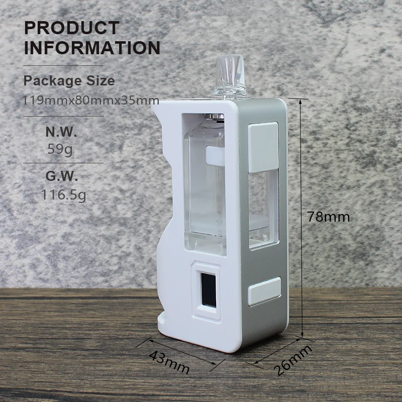 Sxk Ceto AIO Boro MOD ตัวเครื่องอะลูมิเนียม5-80W ปรับพลังงานได้พร้อมจอแสดงผลขนาด0.42นิ้วแบตเตอรี่18650เดียวที่ใช้งานได้