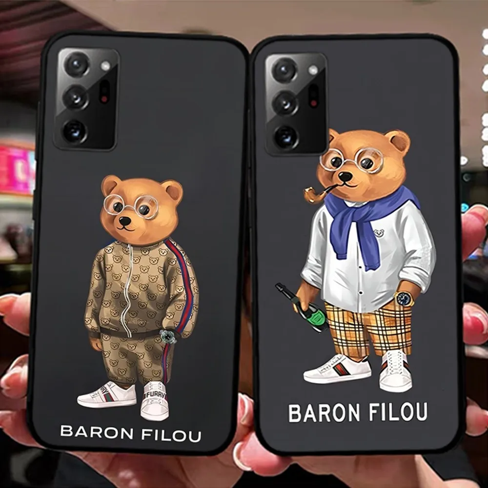 Fashion B-Baron F-Filou Bear Phone Case For Samsung Note 8 9 10 20 pro plus lite M 10 11 20 30 21 31 51 A 21 22 42 02 03