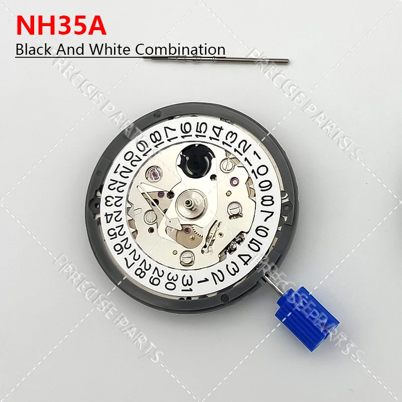 New Watch Movement With Advanced Mechanical NH35 White Date Wheel 24 gems Automatic Winding High Precision