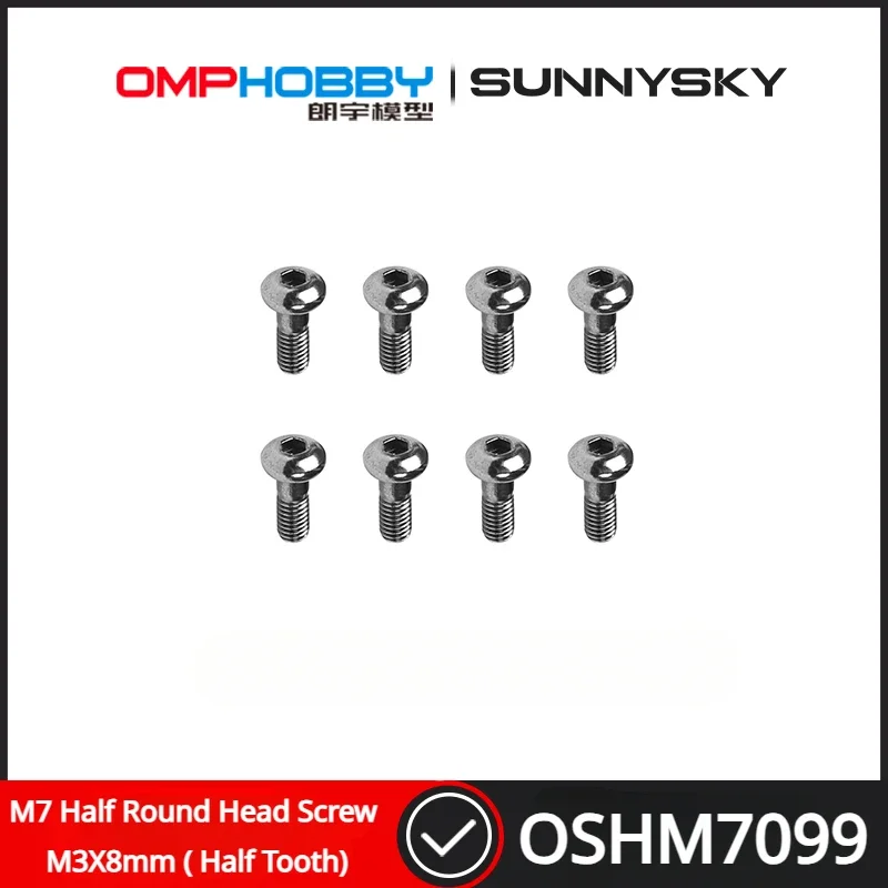 

OMPHOBBY M7 Запасные части для радиоуправляемого вертолета Винт с полукруглой головкой M3X8 мм (полузуб) OSHM7099