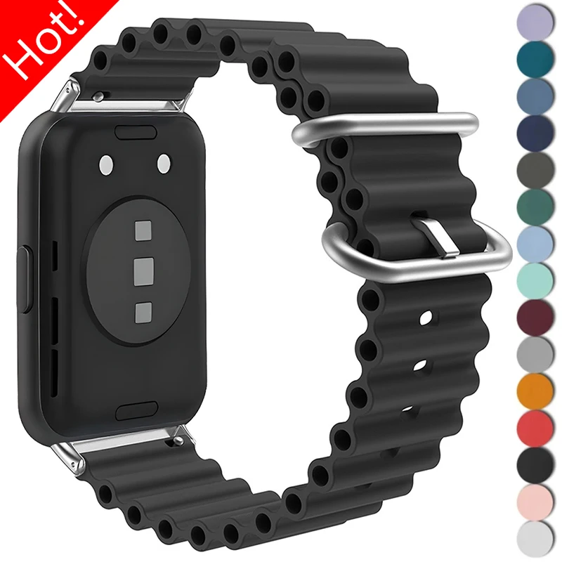 

Ocean Quick Silicone Strap for Samsung Galaxy Watch Fit 3 Sport Watchband Bracelet for Galaxy Fit 3 Replacement Band Accessories