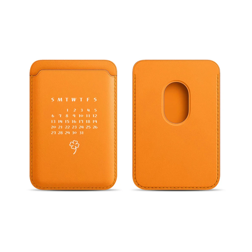 Minimalistisches Luck Leder-Kartenetui Handyhülle Kartenhalter für Magnetische Hülle Geeignet für alle iPhones für Magsafe Karten-Handytasche – Detail 5