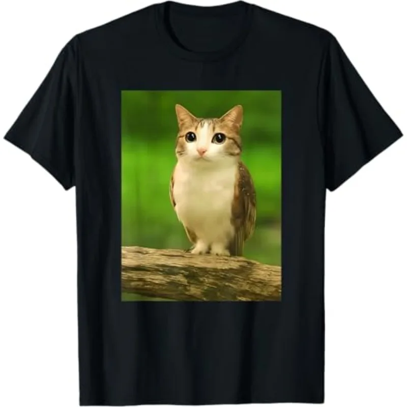 Cute Hugging Kitten Print T-Shirt Funny Cat 