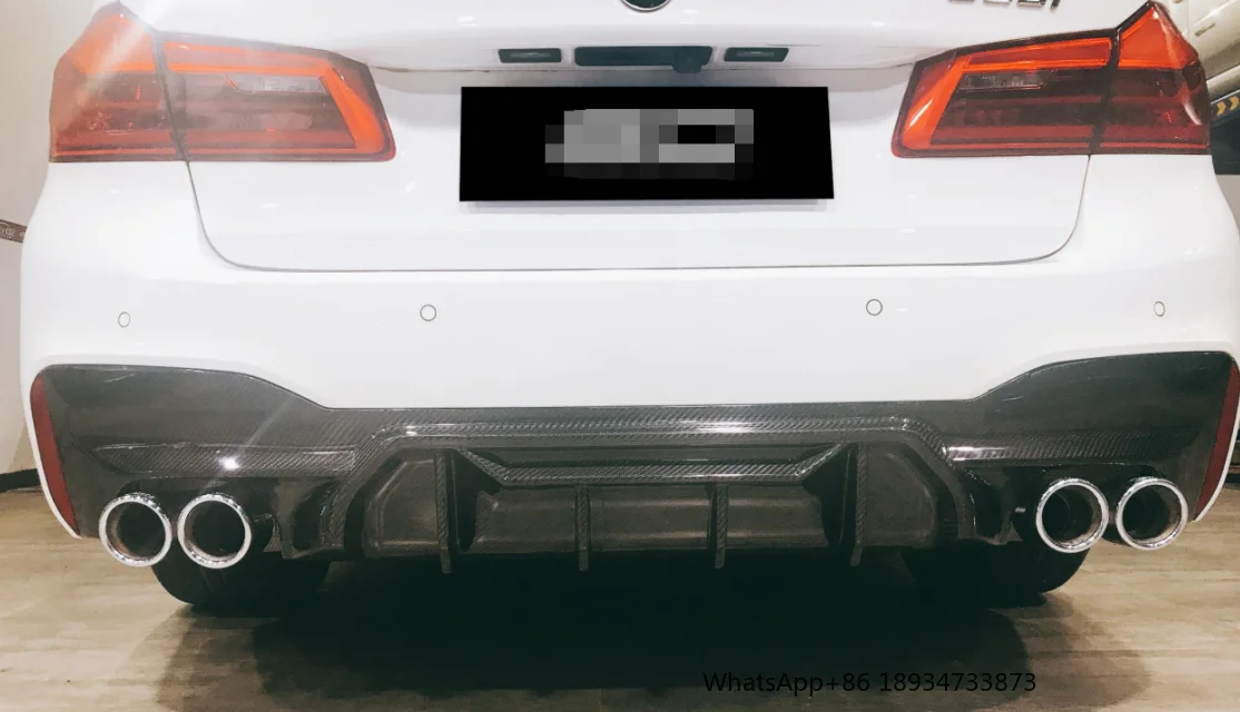 G30 Dry Carbon Fiber Rear Diffuser Lip for BMW G30 G38 S-line 2017-2020 Carbon Fiber Rear Diffuser Body Kit
