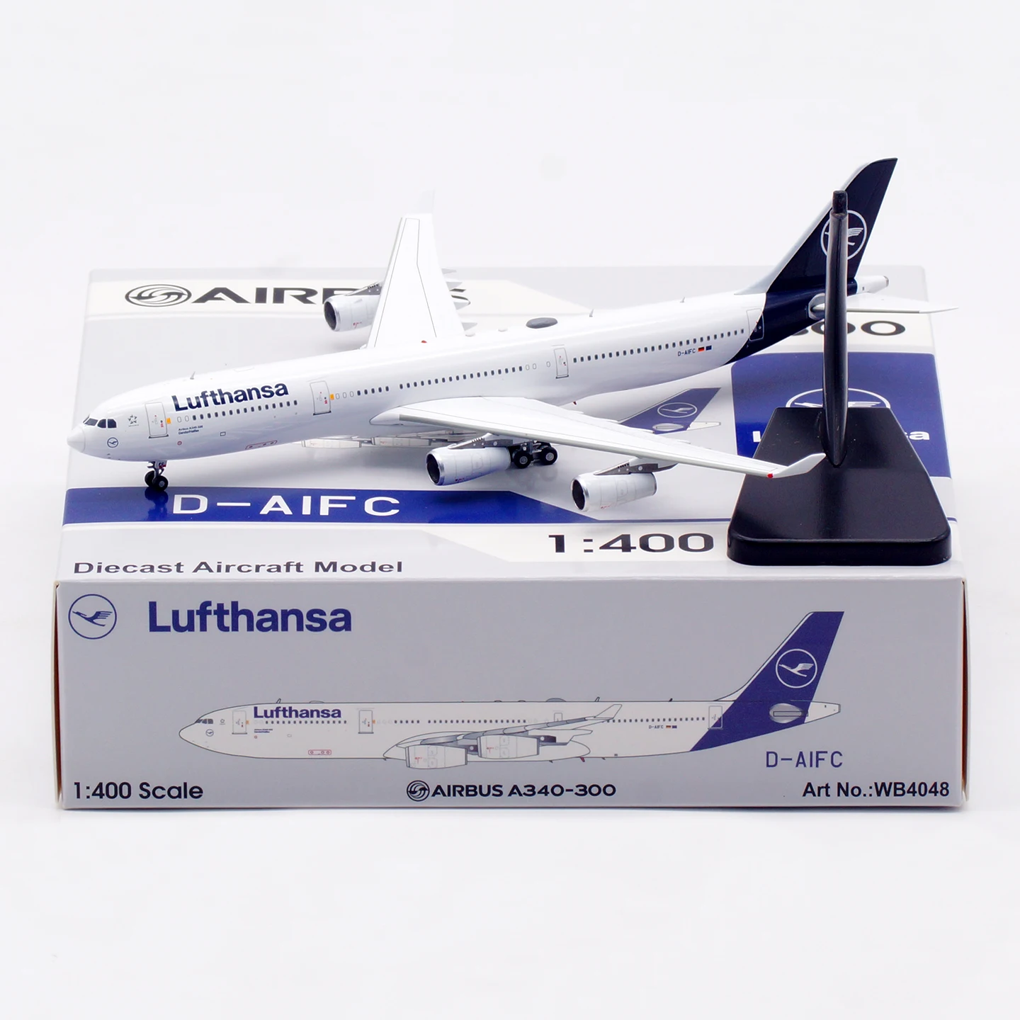 

WB4048 Коллекционный самолет из сплава в подарок авиация 1:400 Люффана "StarAlliance" Airbus A340-300 литой под давлением самолет реактивная модель D-AIFC