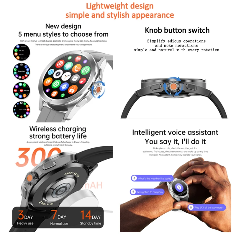 Watch S4 Ultra Outdoor Sports GPS Track Smart Watch Men 1.53"AMOLED Display Heart Rate Waterproof NFC Bluetooth Call Smartwatch image 5