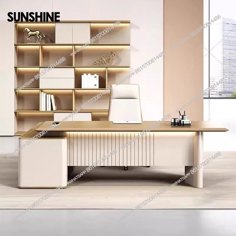 Bench desk light luxury high sense simple modern boss table
